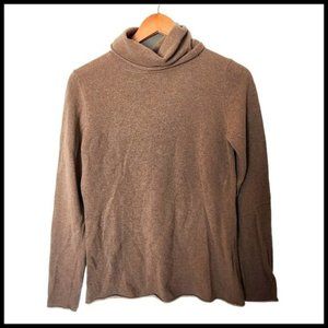Mantovani Studio Turtleneck Sweater Tan Brown 100% Cashmere M Medium‎ NWT